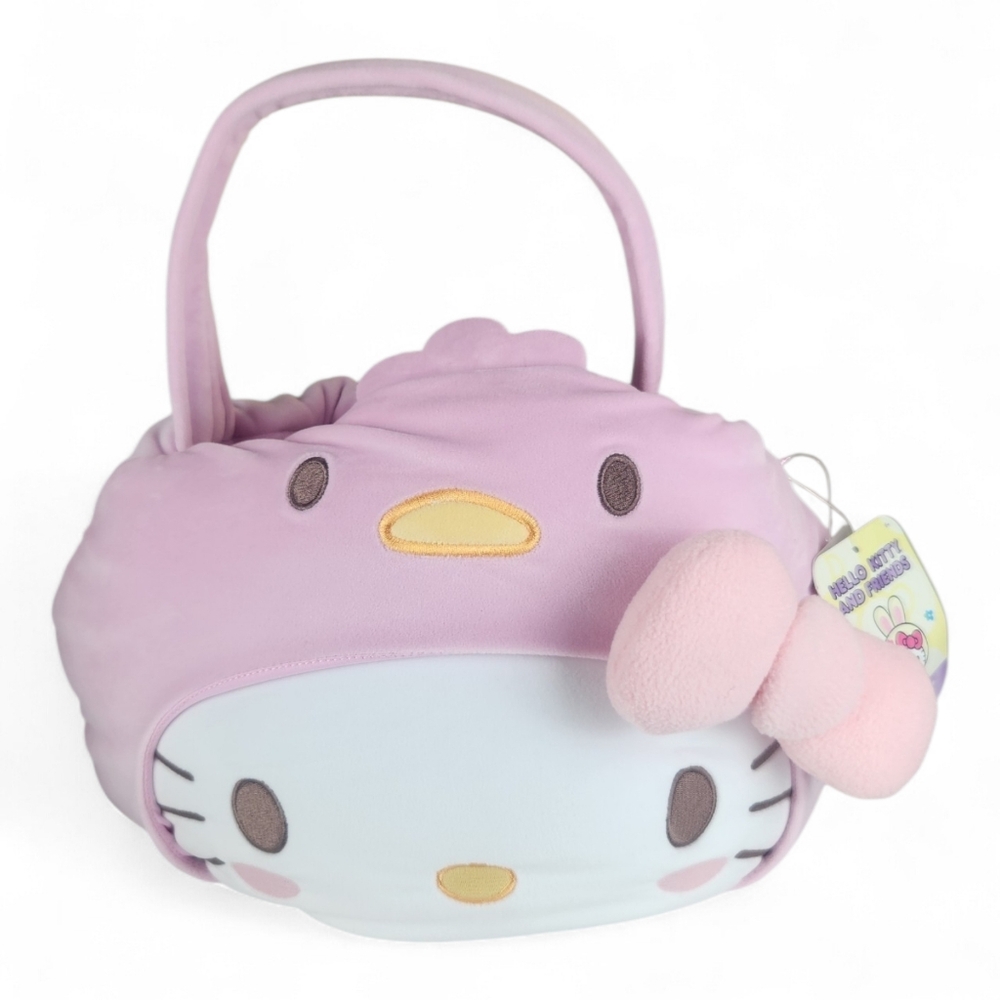 Hello Kitty &  Friends Spring Plush Pail Pink Easter Basket NEW 2025 14" Sanrio